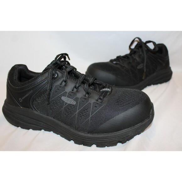 KEEN UTILITY WOMEN'S SIZE 7.5M VISTA ENERGY CARBON TOE WORK SHOES BLACK NIB - Picture 4 of 7